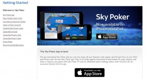 Sky Poker App Update