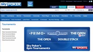 Sky Poker satellite tournaments info