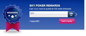 Sky Poker Rewards Meter