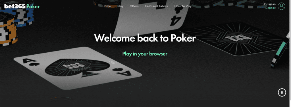 Signing Up at Bet365 Poker