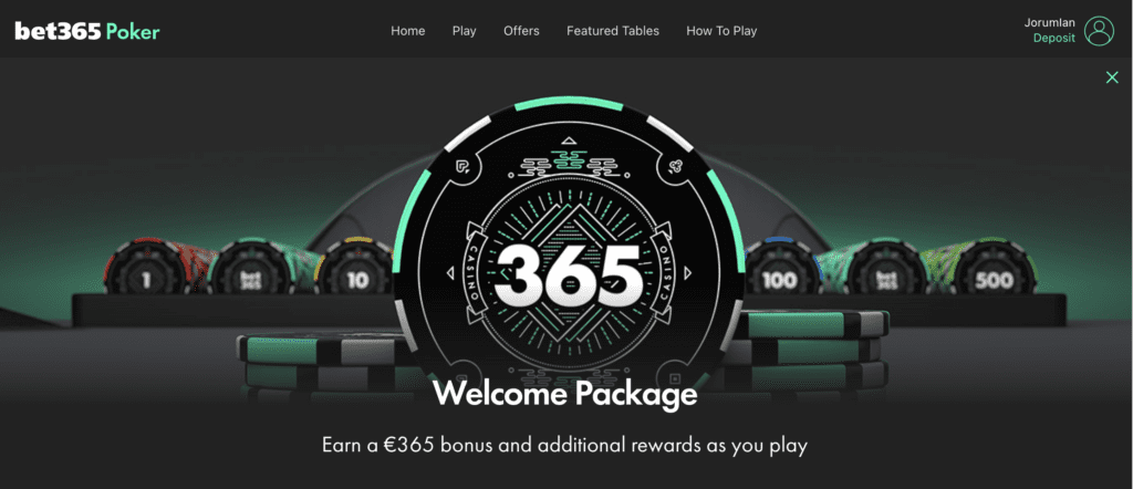 Signing Up at bet365 Poker