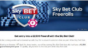 Sky Bet Club Poker Freeroll