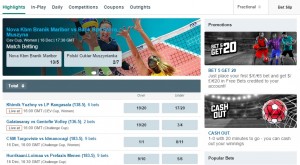 PokerStars Volleyball Bets