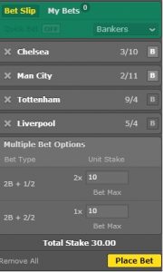 Bet Slip 5 Bankers Bets Bet365