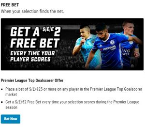 BetStars Free Bet Goalscorer