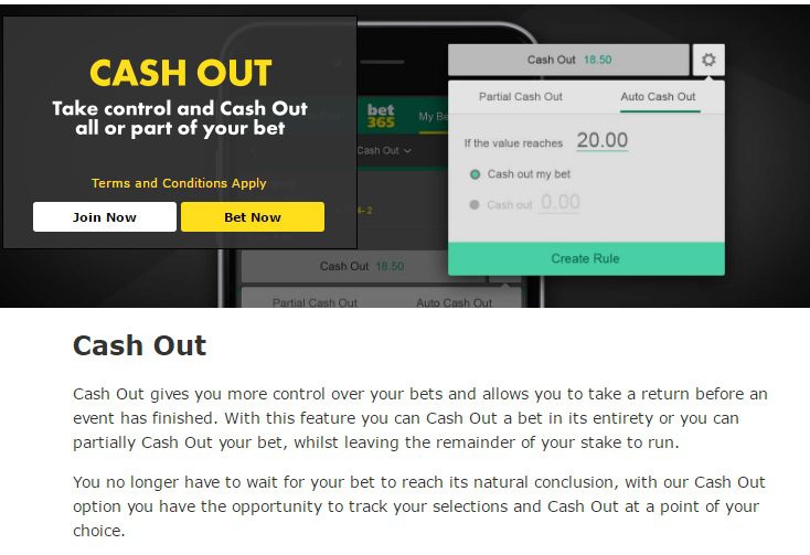 Cash Out Auto Bet365