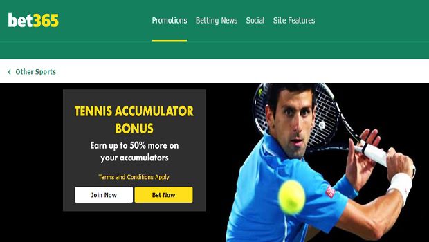 Bet365 Tennis Acca Bonus