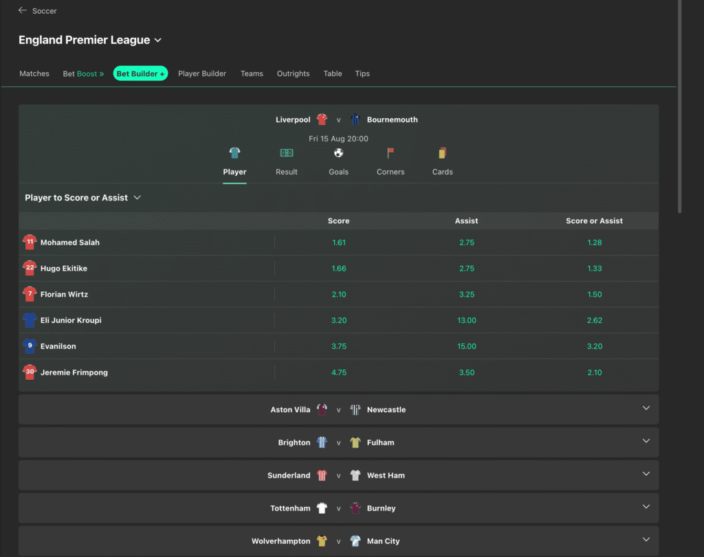 bet365 Bet Builder+