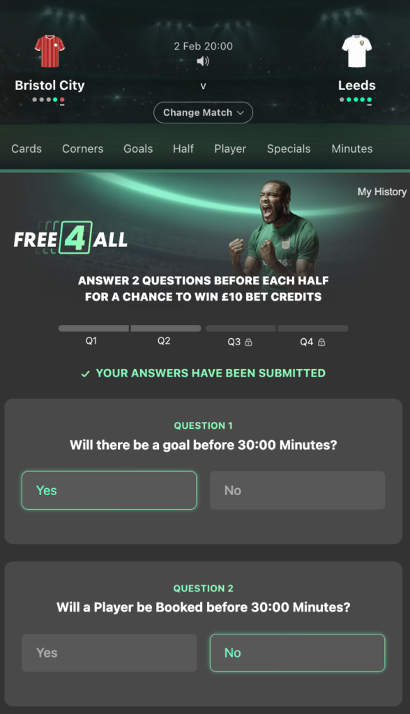 Free 4 All bet365