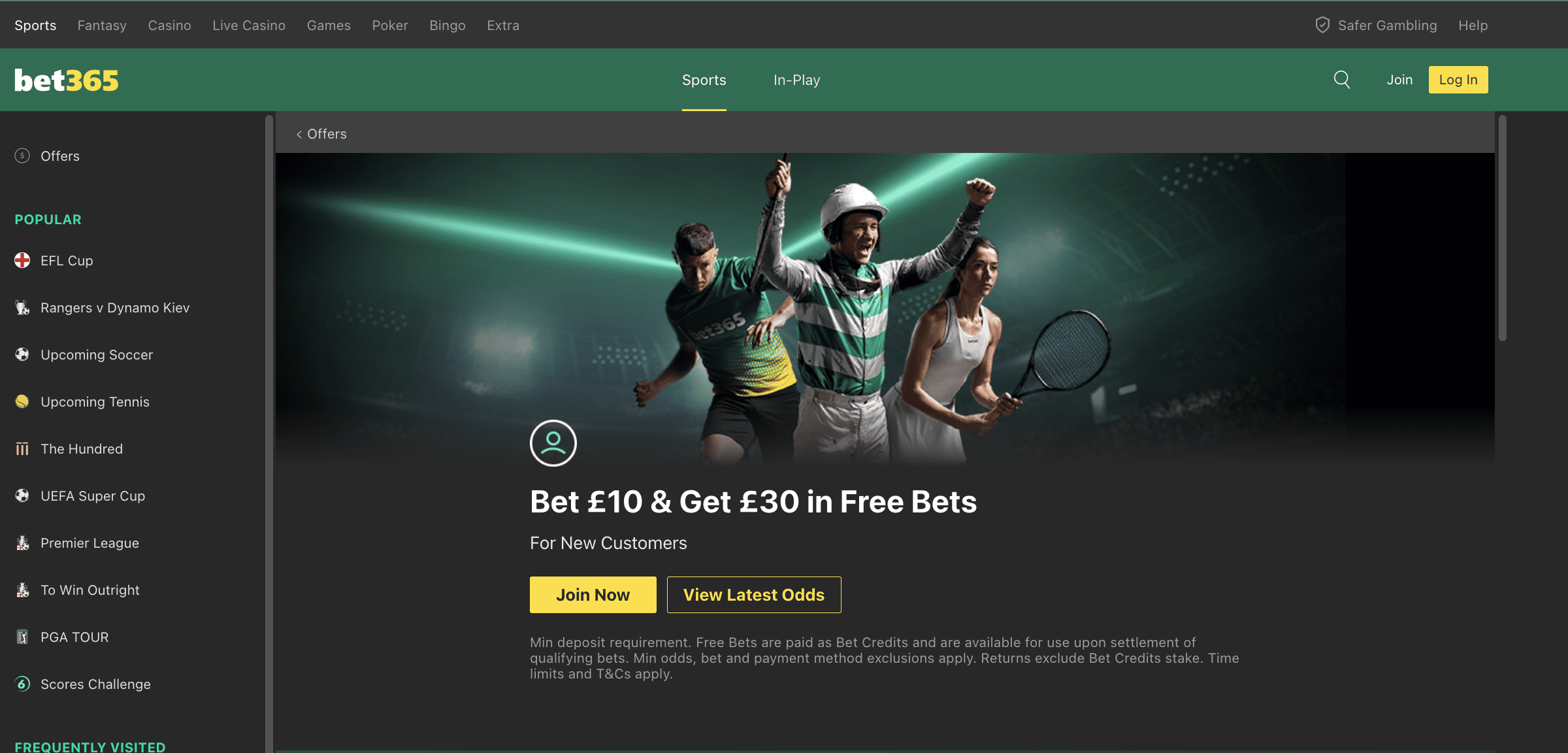 Deposit at bet365 Welcome Bonus