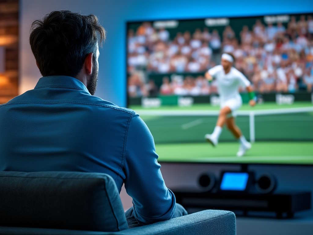 watching tennis on tv