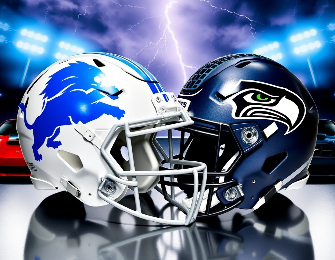 Ian John A Detroit Lions Helmet and a SEattle Seahawks Helm 67c1d7f0 1274 44c3 a0ff 9eab89e8e507
