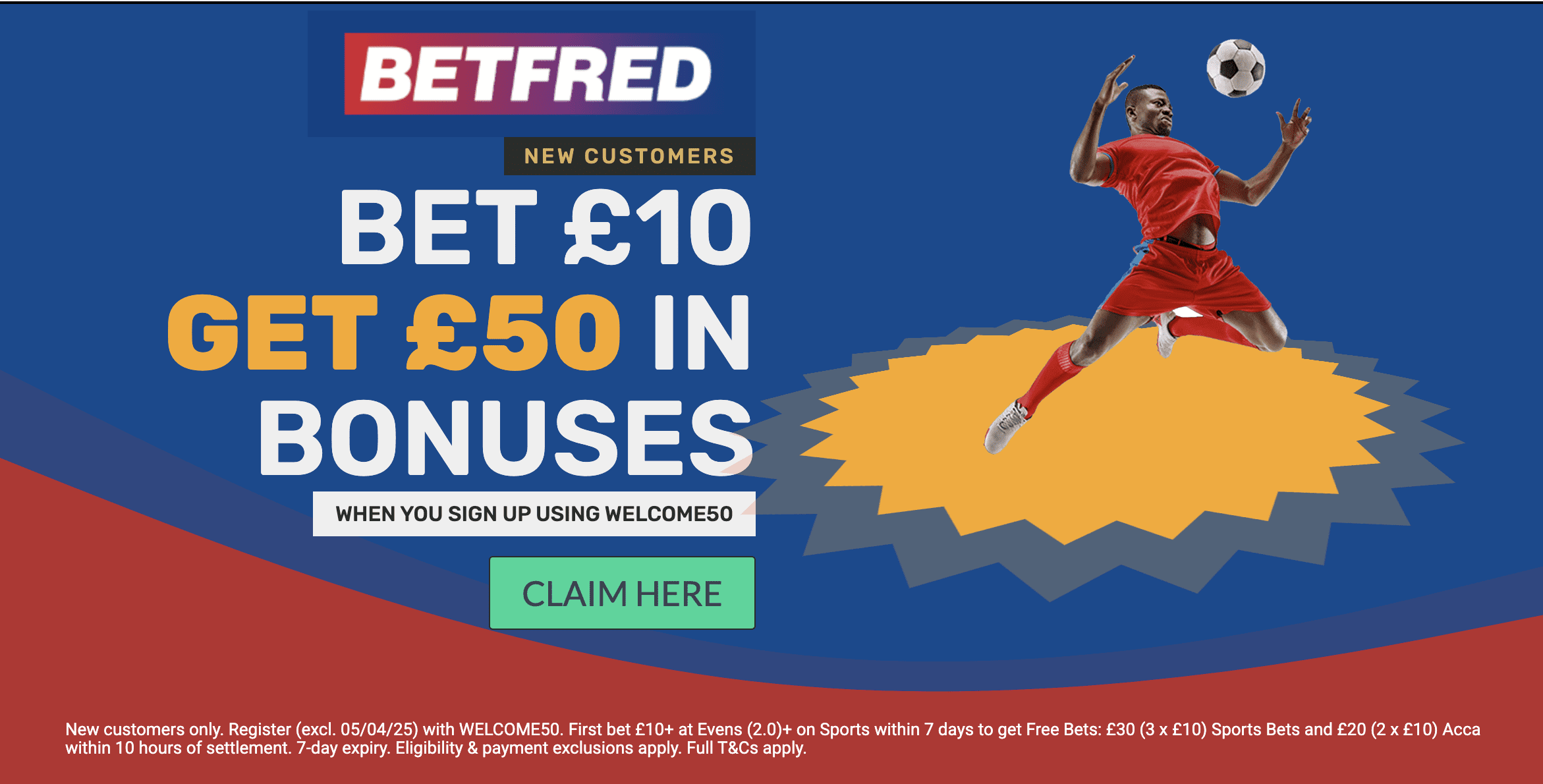 Betfred Bonus Code Welcome offer