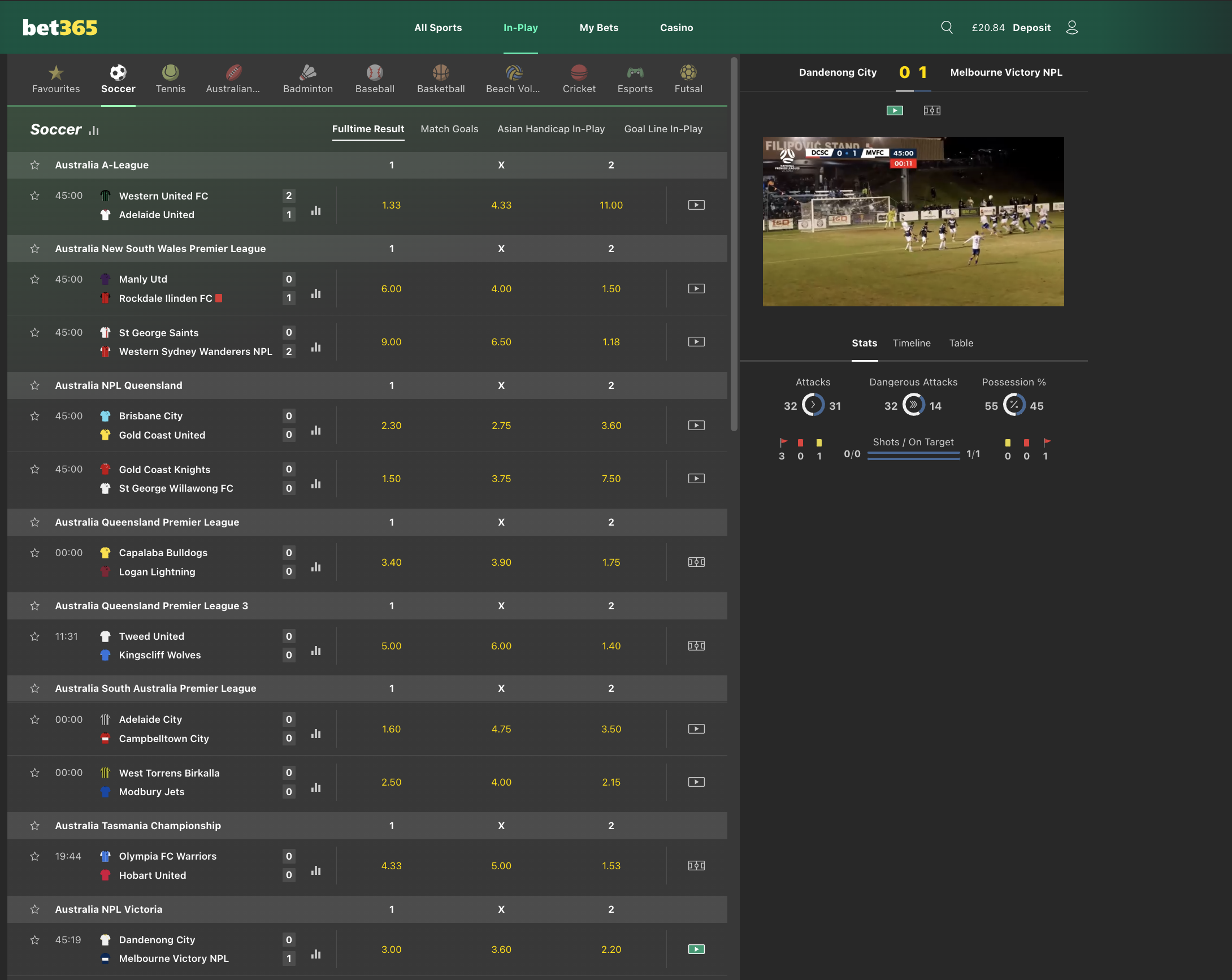 Live Streaming Services at bet365