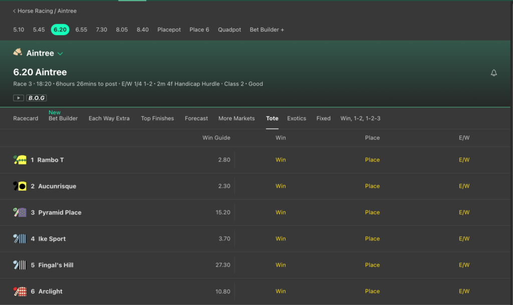Tote Betting