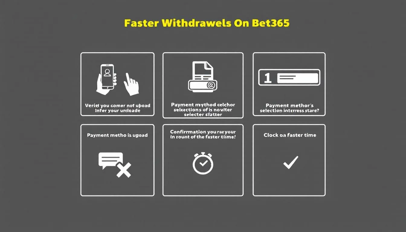 Tips for faster withdrawals on bet365, including account verification and payment methods.