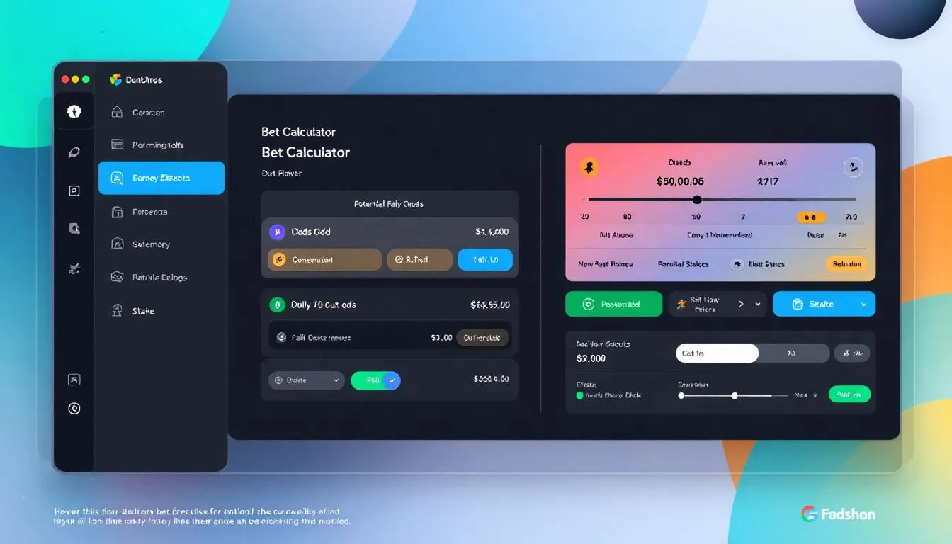 A visual guide on using a bet calculator.