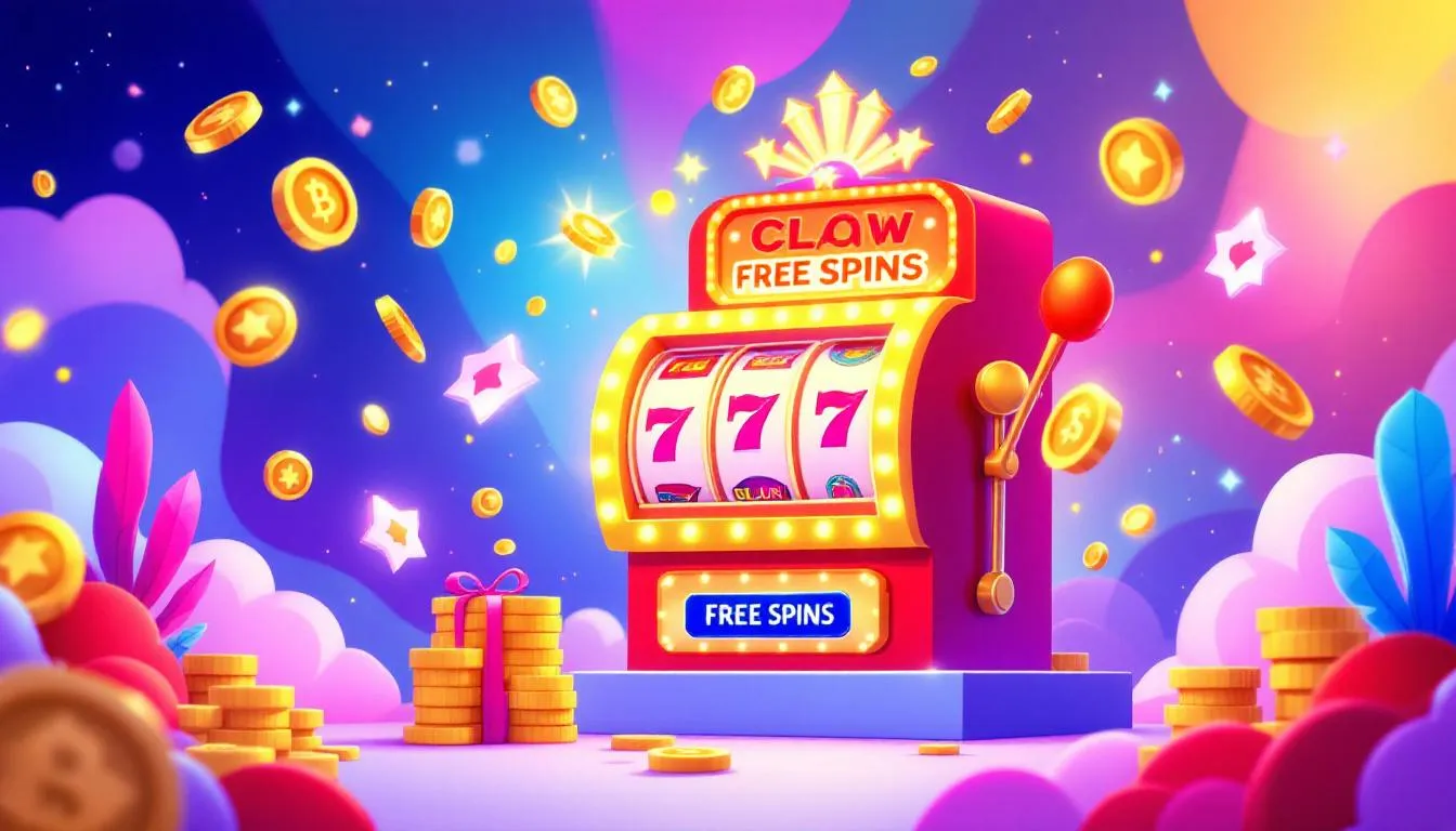 An enticing image showcasing the concept of sign up free bonuses for online casinos, emphasizing the idea of claiming free spins.