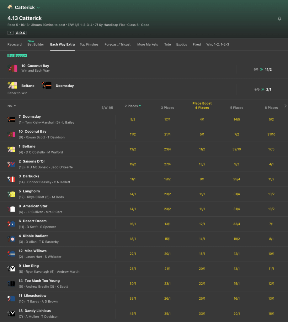 Each Way Extra Horse Racing bet365