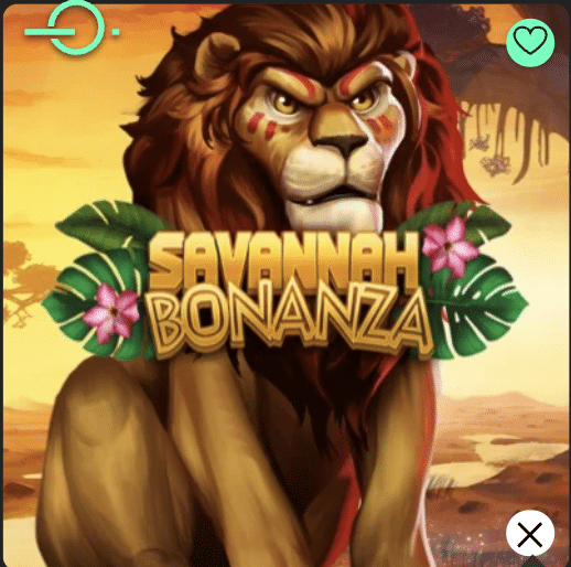 Savannah Bonanza lion game artwork