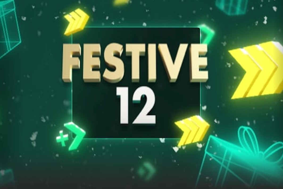 Festive 12 holiday celebration graphic