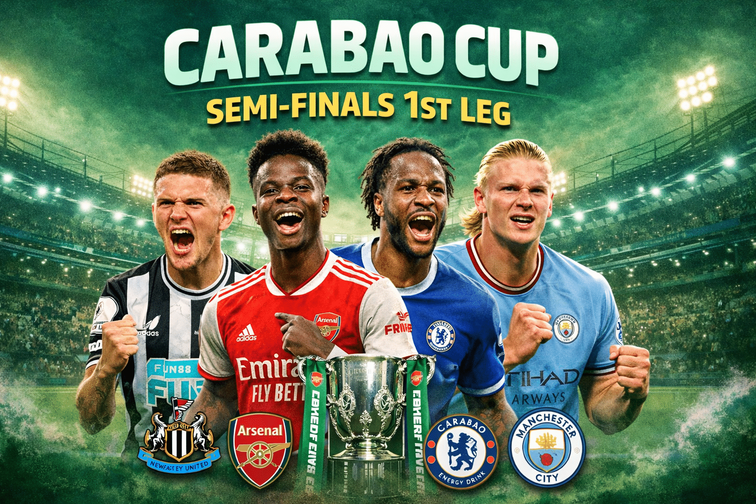 Carabao Cup semi-finals first leg football promotion