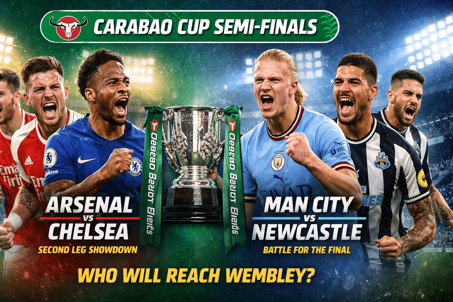 Carabao Cup semi-finals Arsenal Chelsea Man City Newcastle