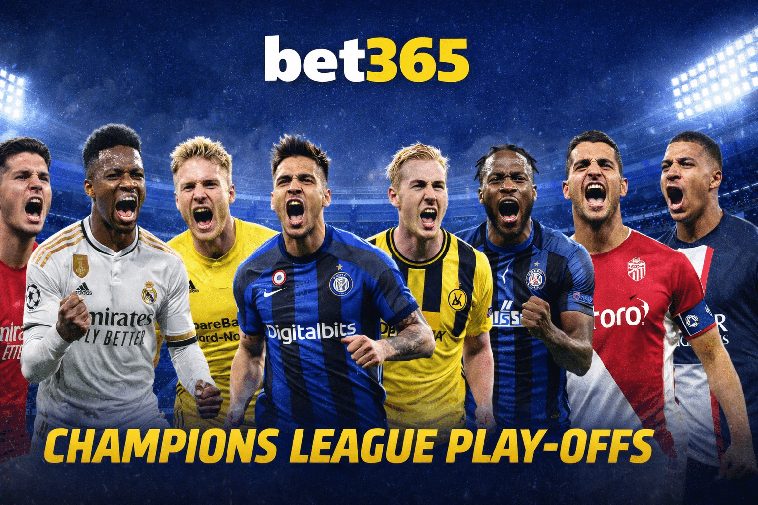 Champions League play-offs football promotion by bet365