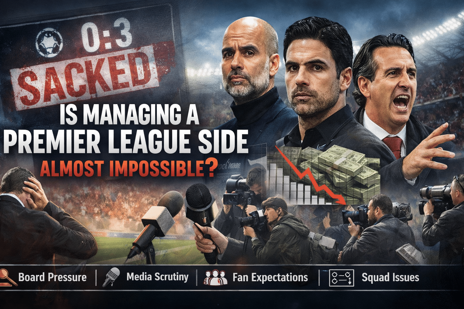 Premier League managers under pressure and media scrutiny