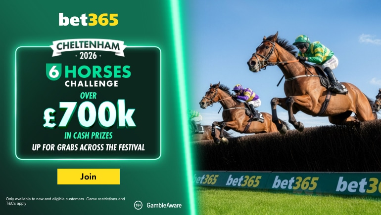 Cheltenham horse racing challenge promotion by bet365