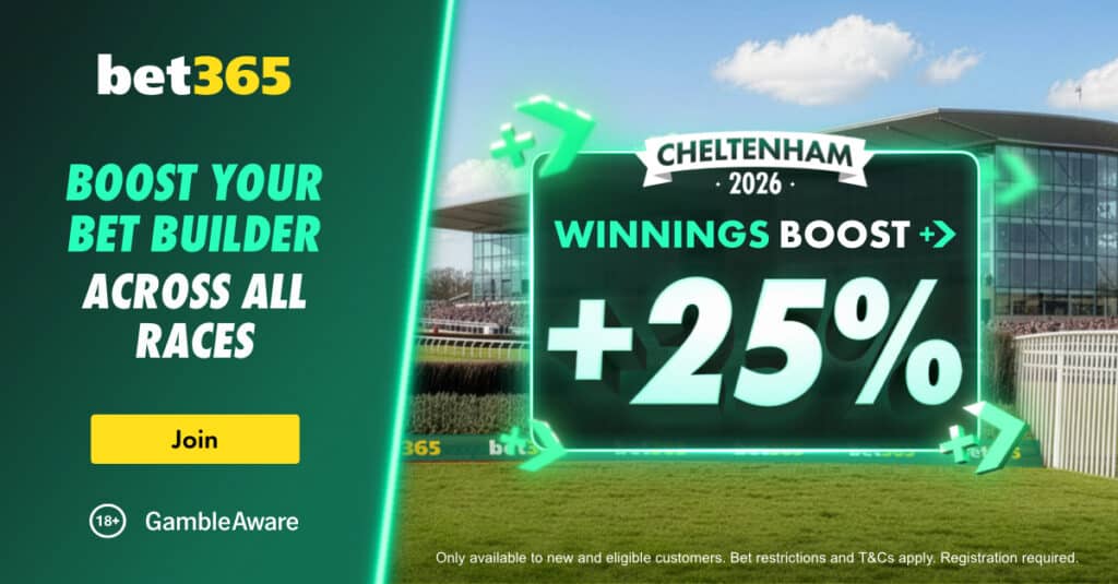 Bet365 promotion boosting winnings by 25 percent