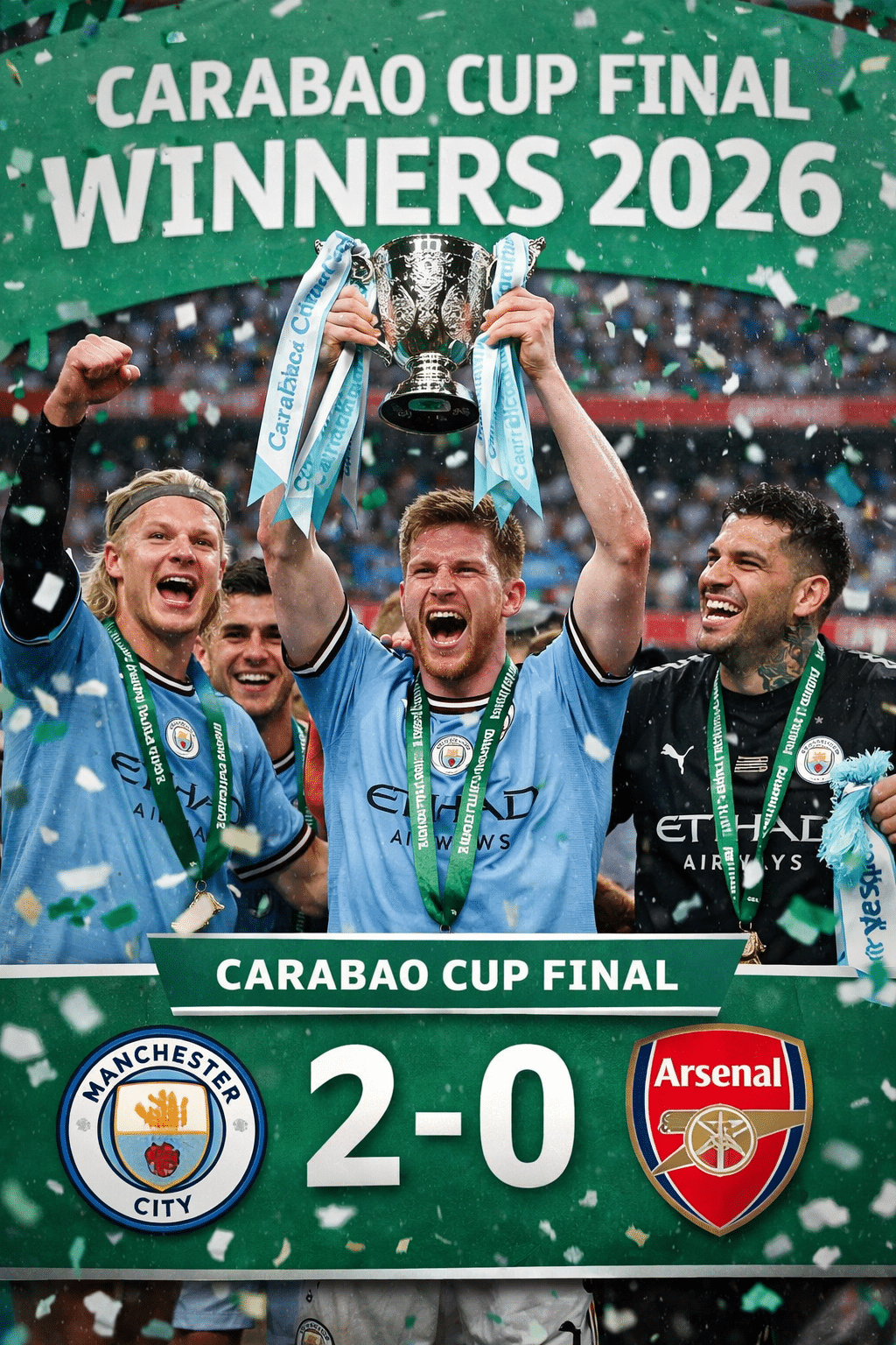 Manchester City wins 2026 Carabao Cup Final 2-0.