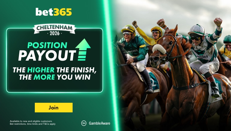 Horse racing promotion for bet365 Cheltenham 2026