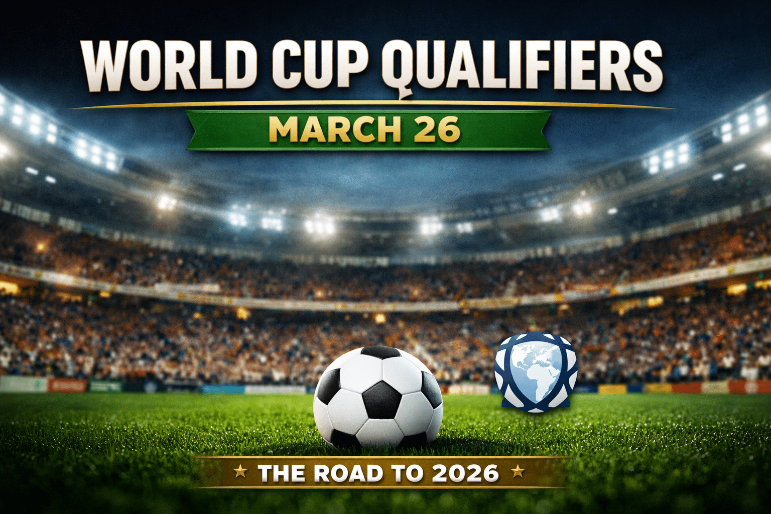 World Cup qualifiers match on March 26, 2026